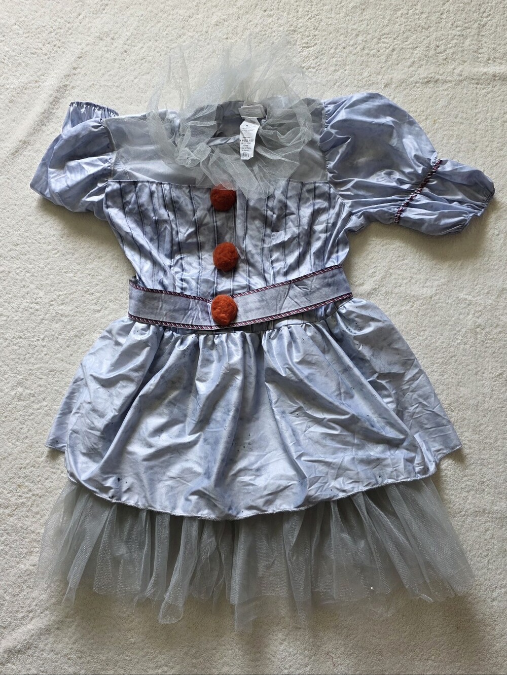 New It Pennywise clown Halloween Costume Women's size 2x 20/22 W Dress only